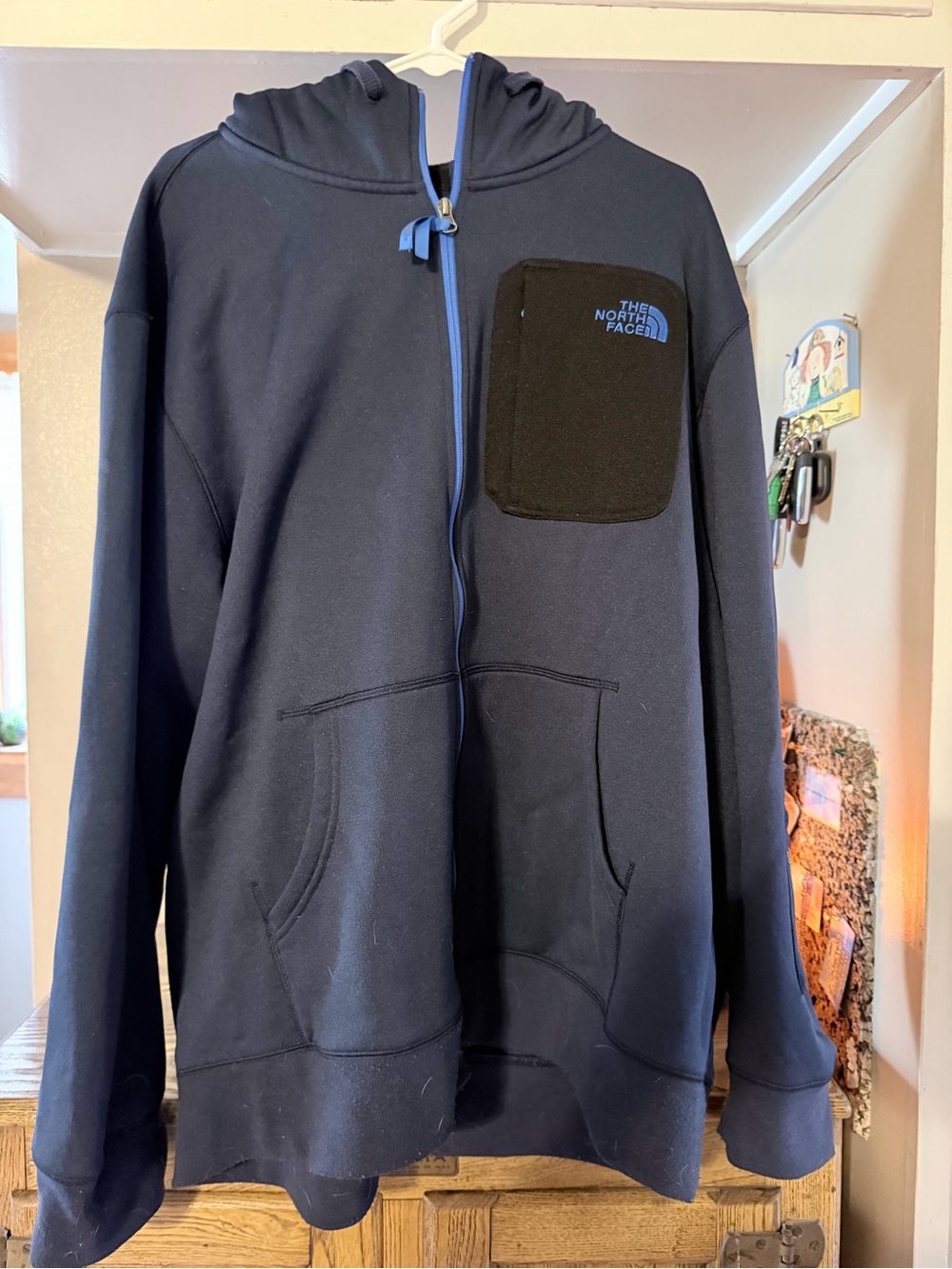 The North Face Navy and Black Pocket Zip Hoodie